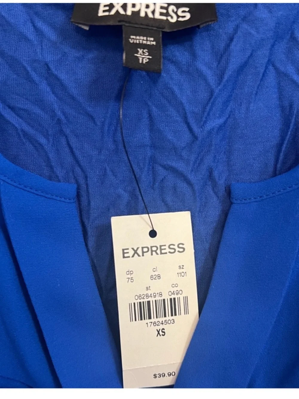 Express Royal Blue Sleeveless V-Neck Camisole - Picture 4 of 5